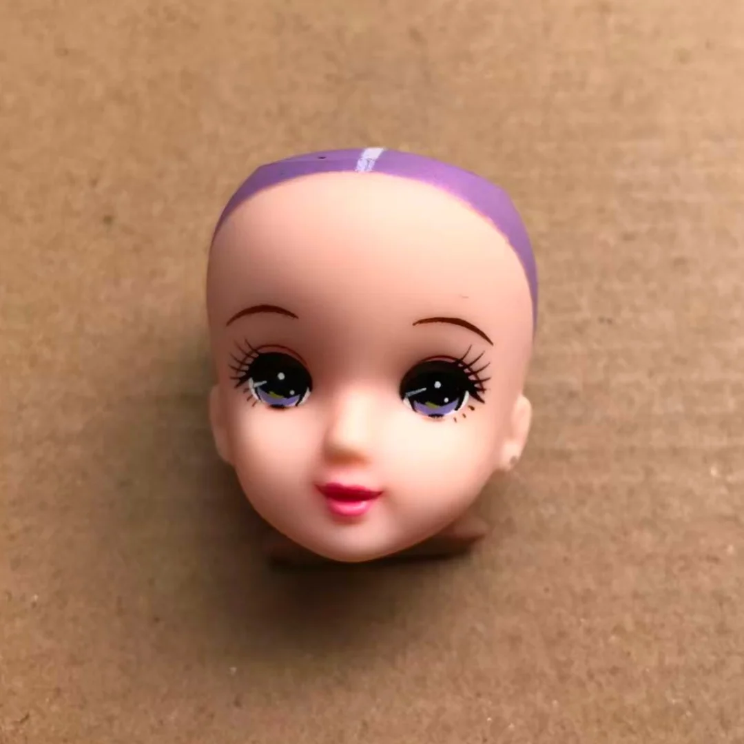 DIY ドレッシング リカ 白い肌のハゲ人形ヘッド ジェニー かわいい人形パーツ アクセサリー スキンケア メイクアップ シミュレーション フェイクヘアデザイン