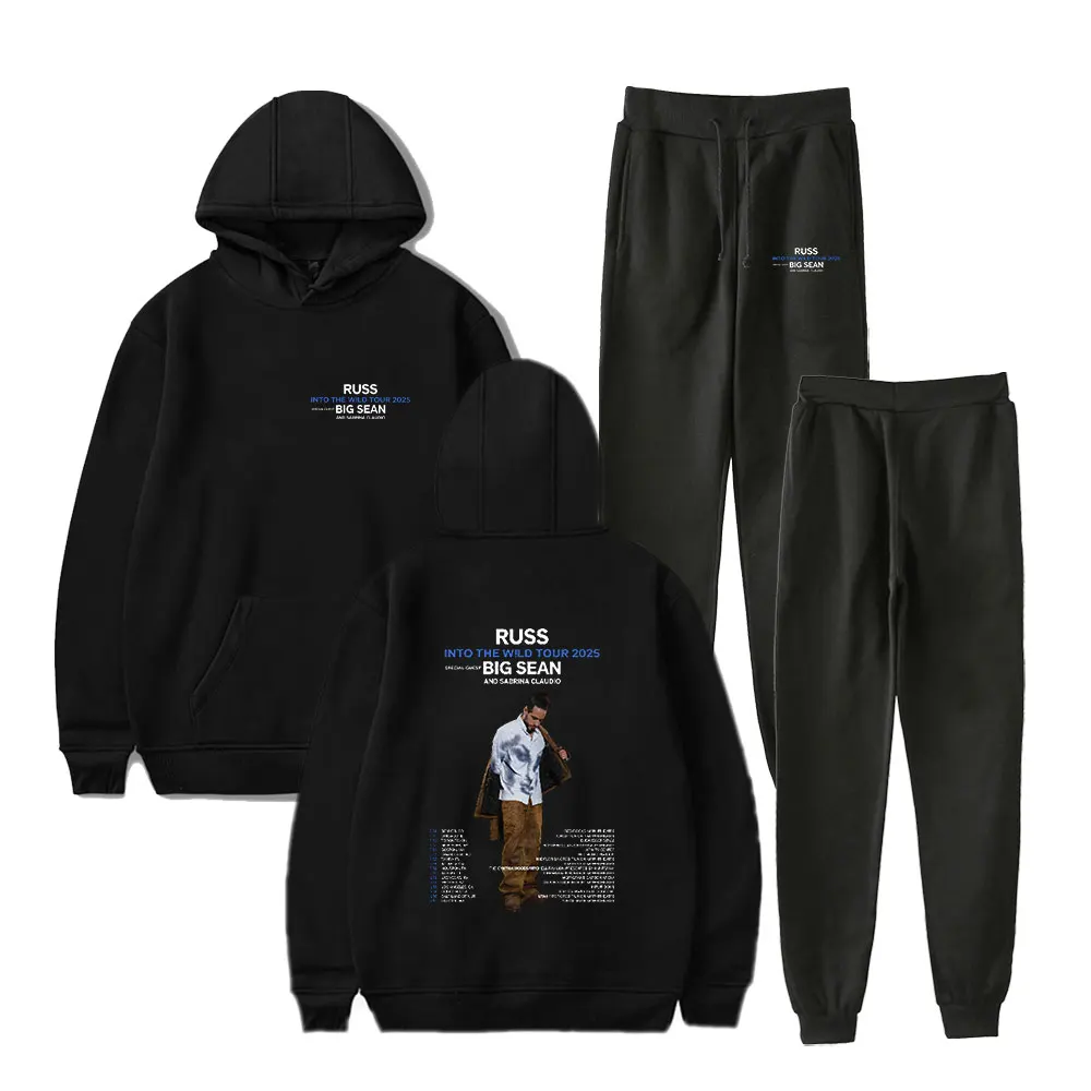 

Russ Into The Wild Tour 2025 Hoodie Suit Pocket Drawstring Hoodie Streetwear Man/Woman 2 Pieces Sets