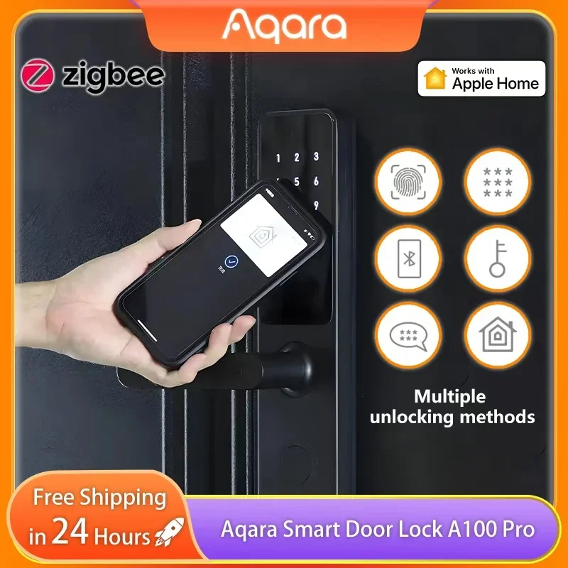

Aqara Smart Door Lock A100 Pro Zigbee Bluetooth 5.0 NFC Card Apple Homekey Unlock Fingerprint Unlock Work with Apple Homekit