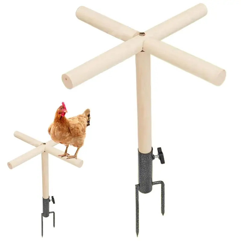 Chicken Stroller Perch Chick Jungle Gym Roosting Bar Wooden Chick Decor Toys For Coop And Brooder Accessories