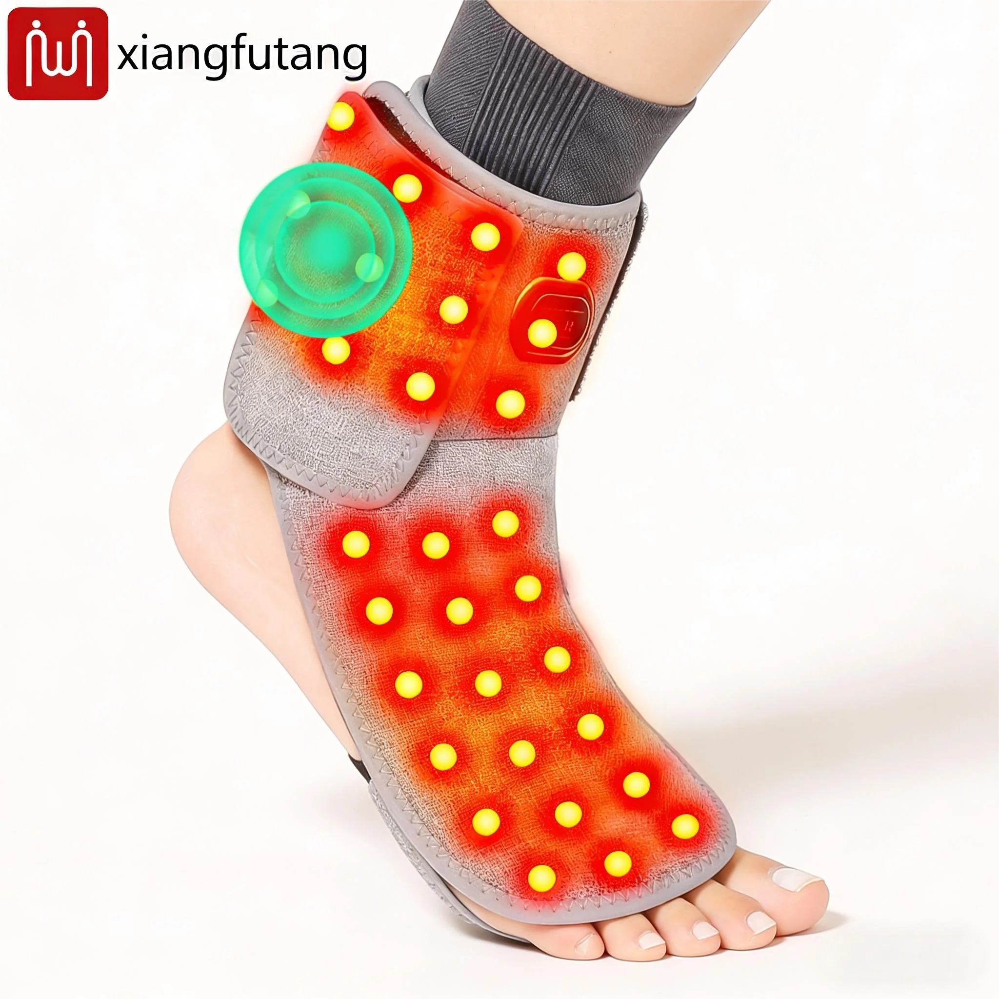 

Red Light Ankle & Dorsum Heating Sleeve with Vibration Massage for Foot Joint Pain And Fatigue Relief
