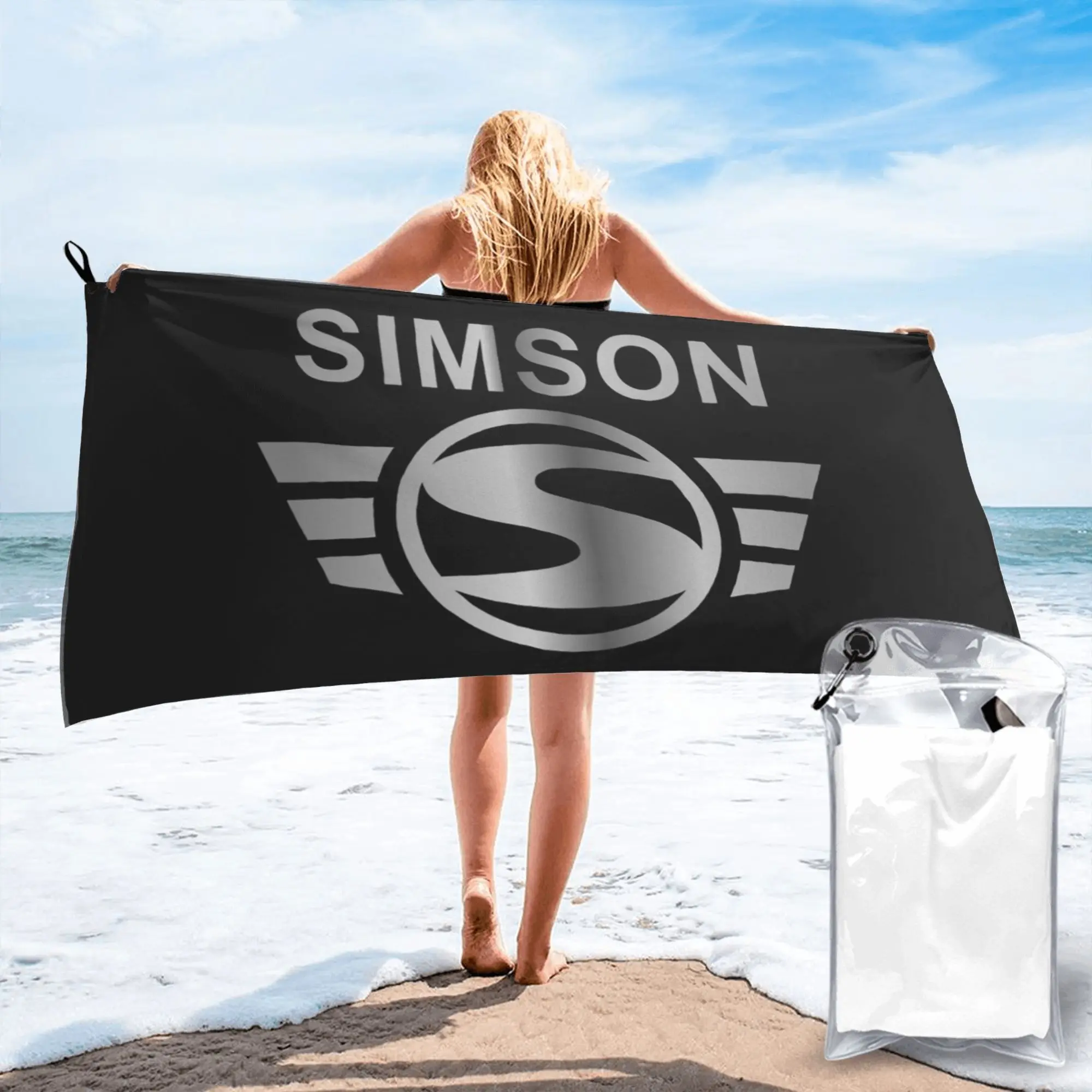 Vintage Simson Beach Towel Soft Microfiber Quick Dry Absorbent Quick Towels For Mountain Climbing