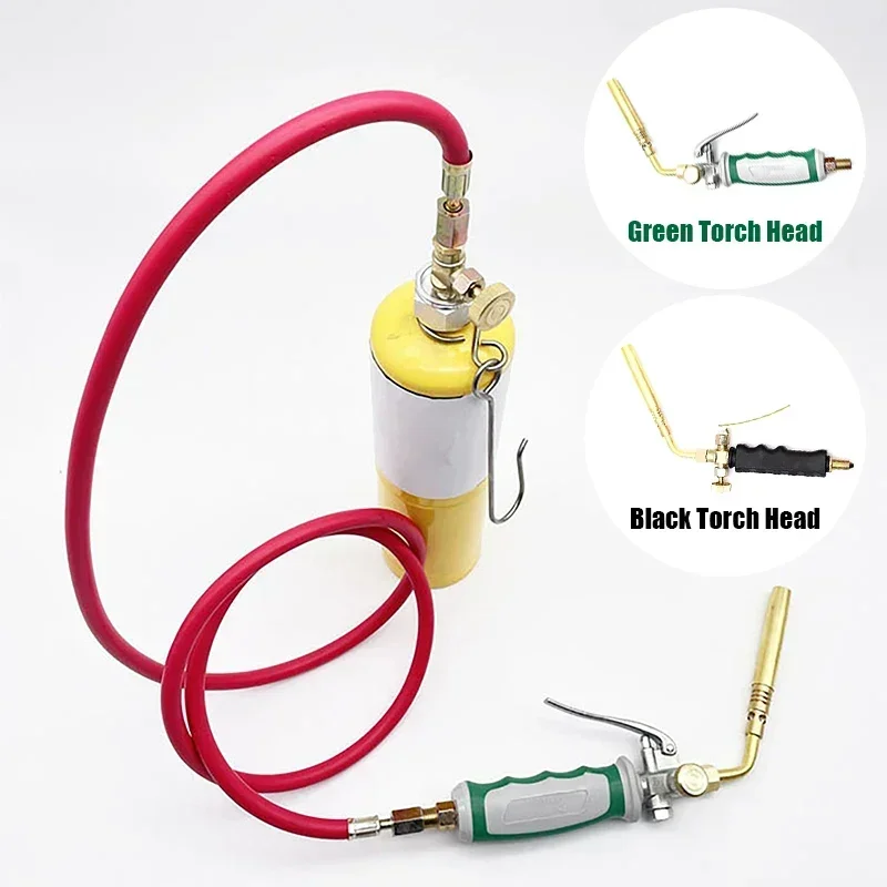 Gas Welding Gun With 1.6m/5.3ft Control Valve Self-closing Air Hose Propane Butane Gas Cylinder High Temperature Welding Torches