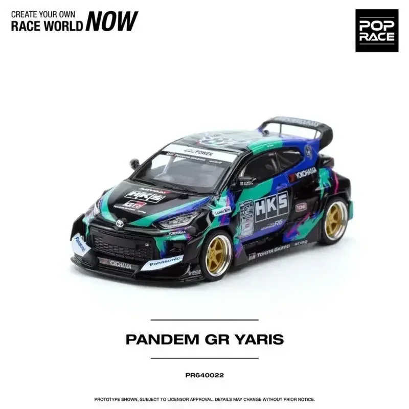 XCARTOYS POPRACE S1-03 1/64 Toyota Yaris GR Rocket Rabbit adult diecast alloy car float collection, birthday gift for boys.