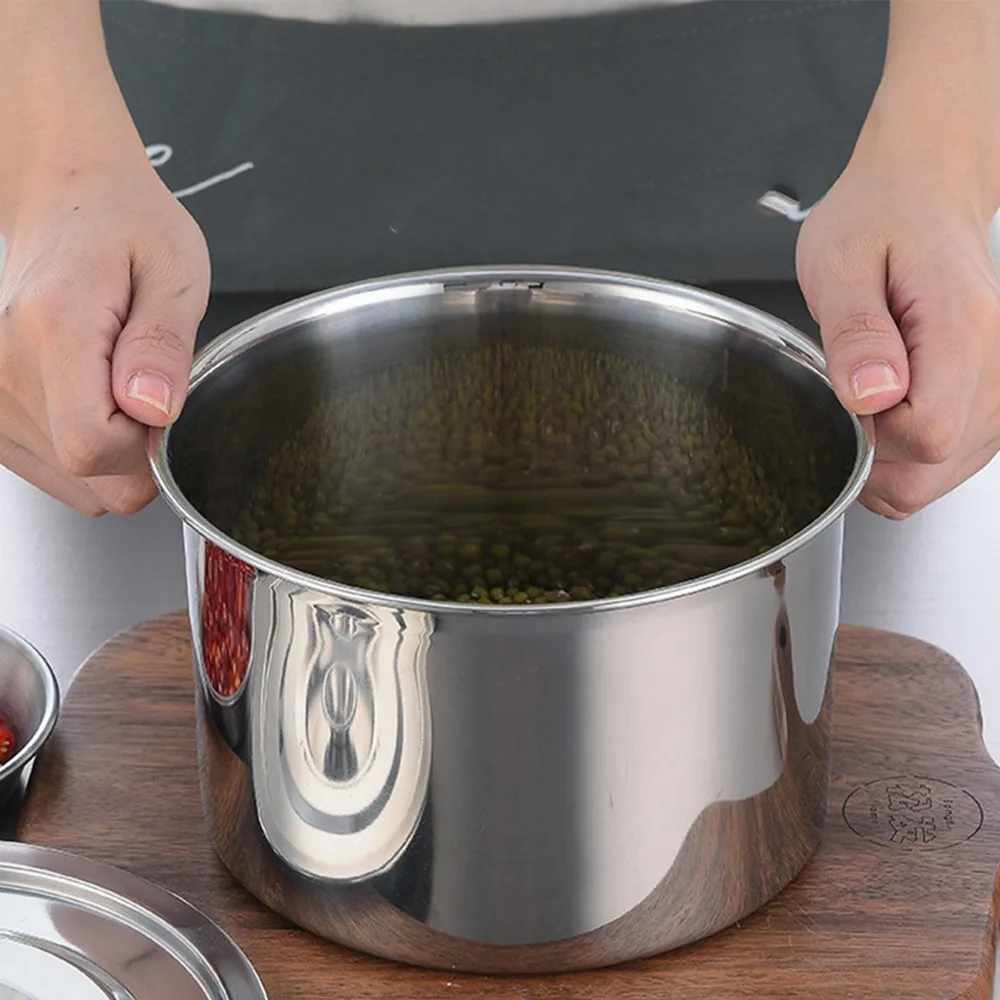 Stainless steel kitchenware non-magnetic cup seasoning box soup cup container seasoning basin beating egg basin stew cup trumpet