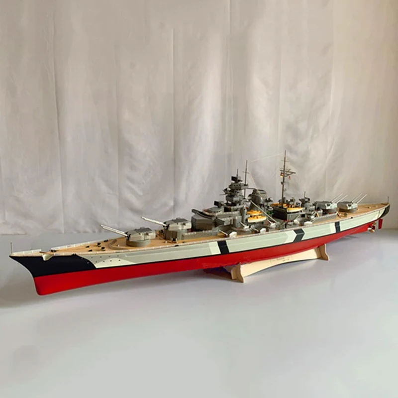 1/150 RC Ship RTR Version Bismarck Battleship Model FRP Hull 1.68m Large Ship Model Toys