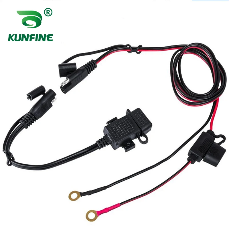 Motorcycle Single USB Car Charger Waterproof 12V-24V With Cable