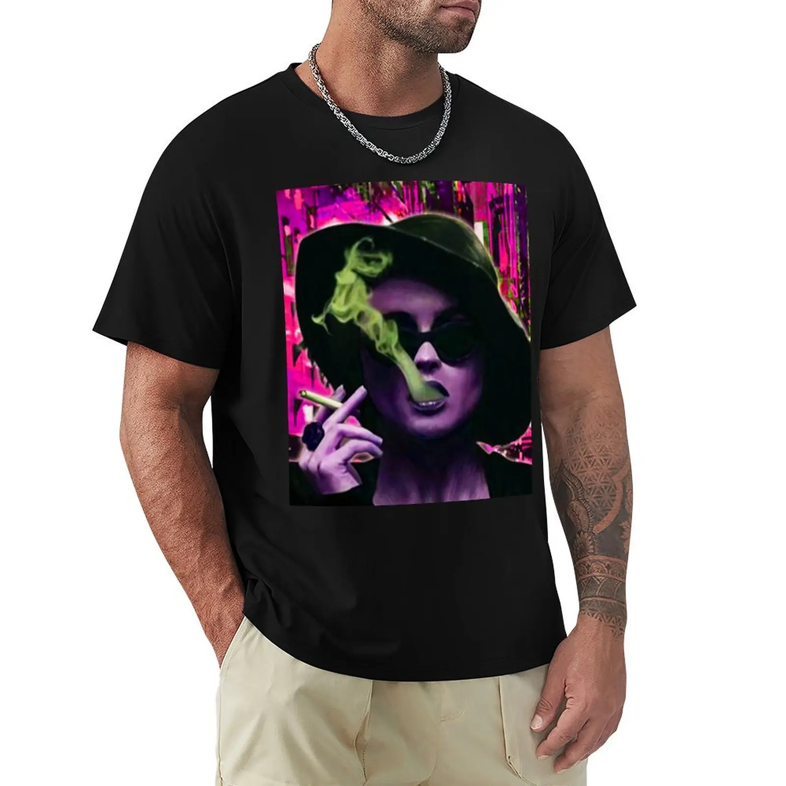 Marla Singer Fight Club Helena Bonham Carter Digital Art T-Shirt Casual Loose Fit Short Sleeve T-Shirt