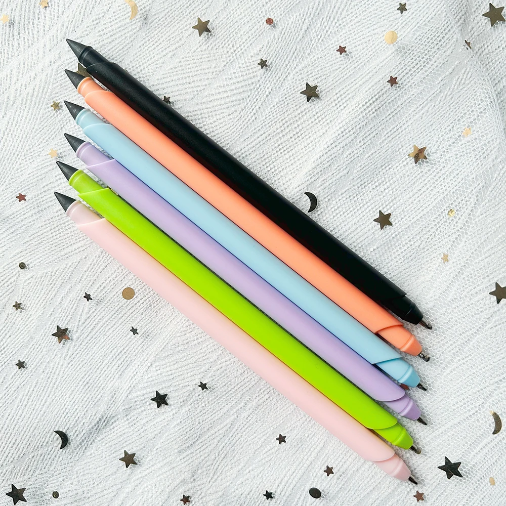 30 PCs Kawaii Infinity pencil 2 headed Pencil and ballpoint pen in 1 Morandi color infinite pencils school supplies Cute things