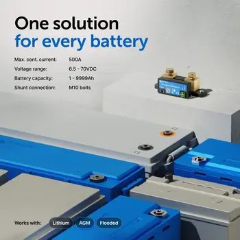 智慧型分流器電池監控器(藍牙)- Victron 智慧分流器 - 6.5V-70V,500 安培 - 熱銷 6 最佳銷售 智慧分流器 - №2