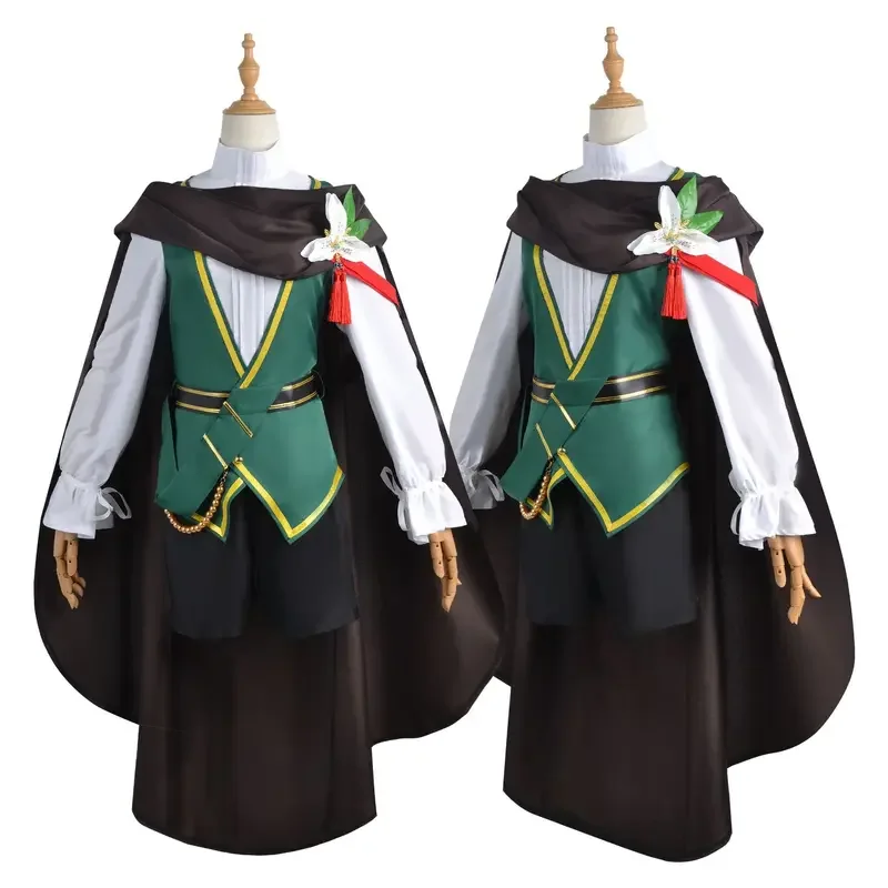 New Game Genshin Impact Barbatos Wendy Friend for Adult Unisex Kids Cosplay Costume Halloween Party Performance Uniform with Wig