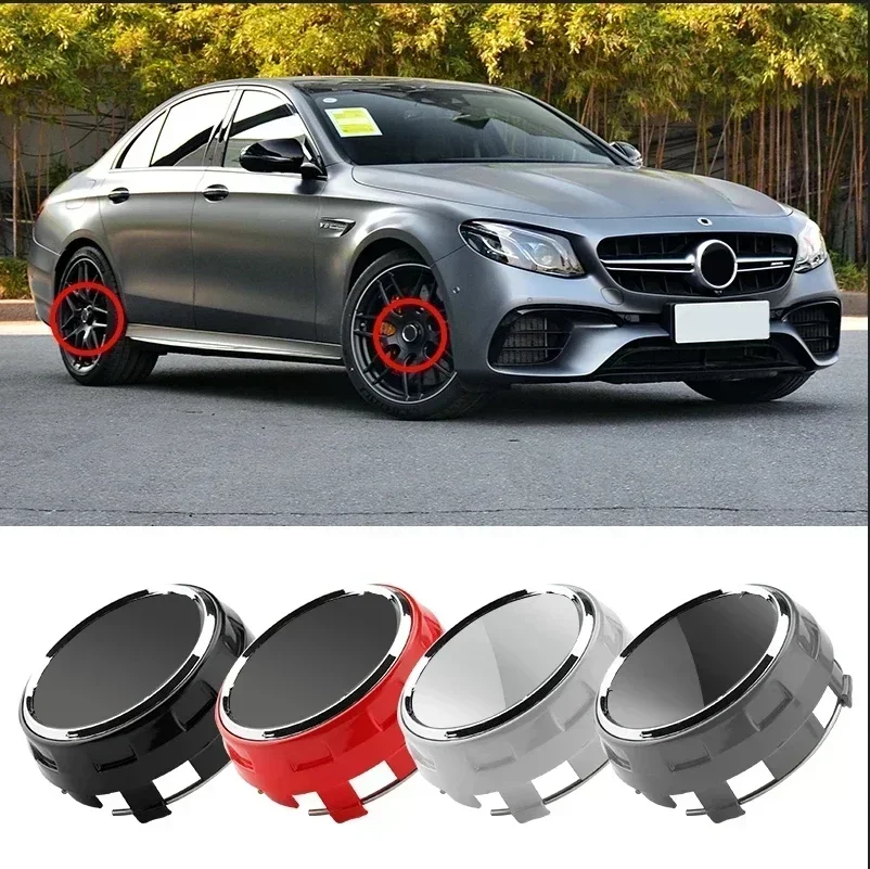 4pcs/lot 75mm A0004000900 Car wheel Hub Cap Emblem badge logo for Mercedes Benz AMG C43 C63 E43 E53 E63 W205 W213 Accessories.