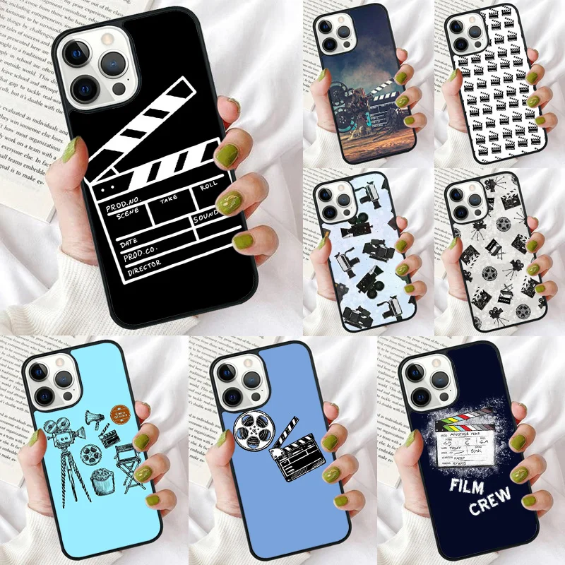 Film Clapperboard Clapper Board Phone Case for iPhone 16 15 14 12 13 mini PLUS X XS XR 11 PRO MAX Back Cover Fundas