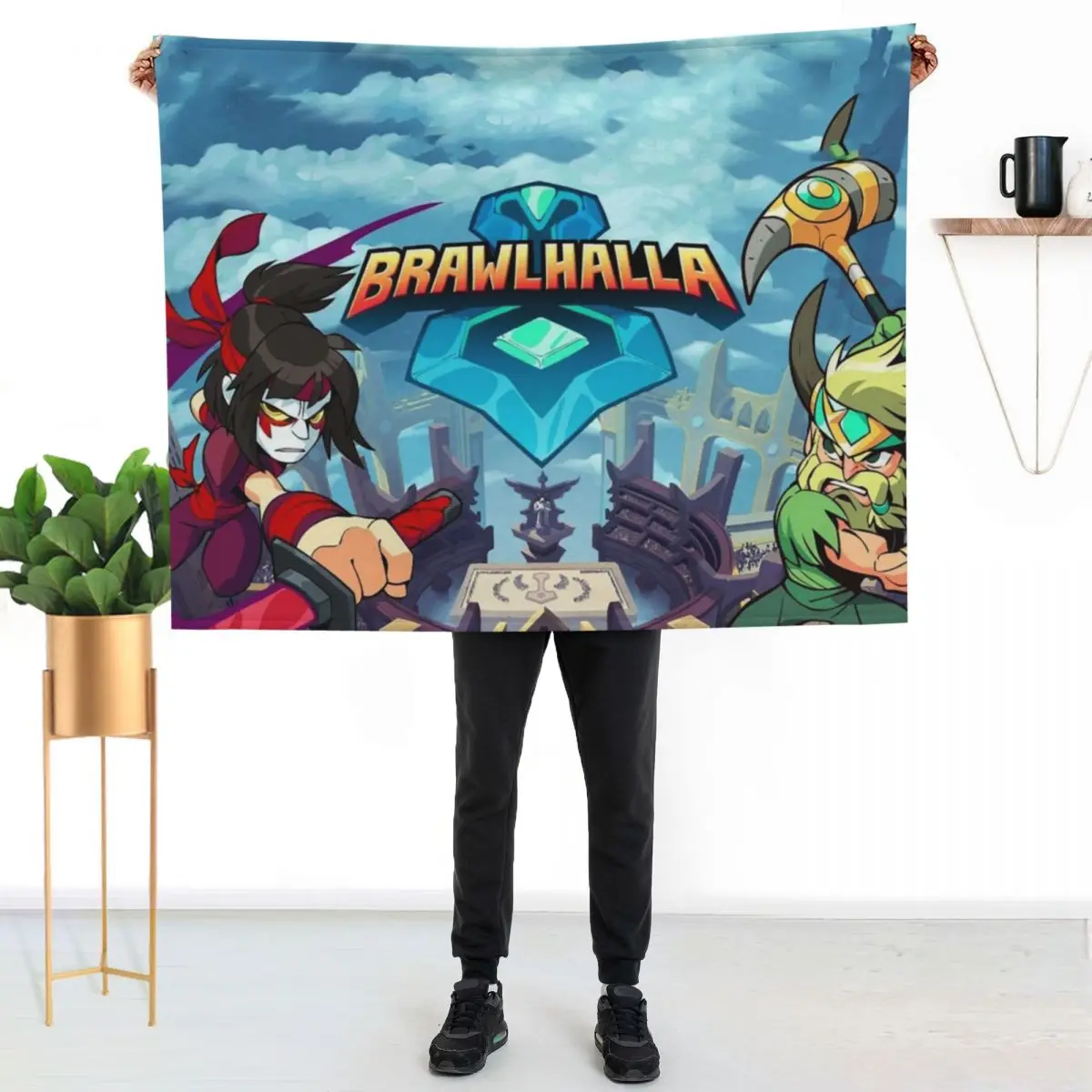 

Super brawlhalla Throw Blanket Cozy Warm Blanket for Bed Room Decor