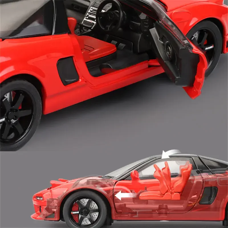 1:32 HONDA Acura NSX Liga Modelo de Carro Esportivo Diecasts & Veículos de Brinquedo Modelo de Carro de Corrida de Metal Simulação Som e Luz Presentes