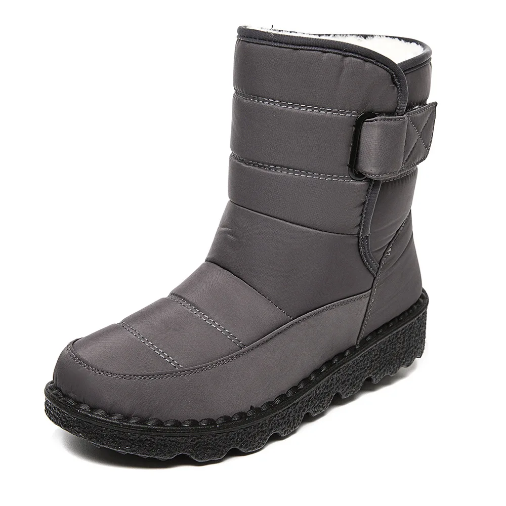 Botas de neve de pele unissex para homens e mulheres, manter aquecido, ao ar livre, inverno, conforto suave da plataforma, sapatos femininos, moda, 2022