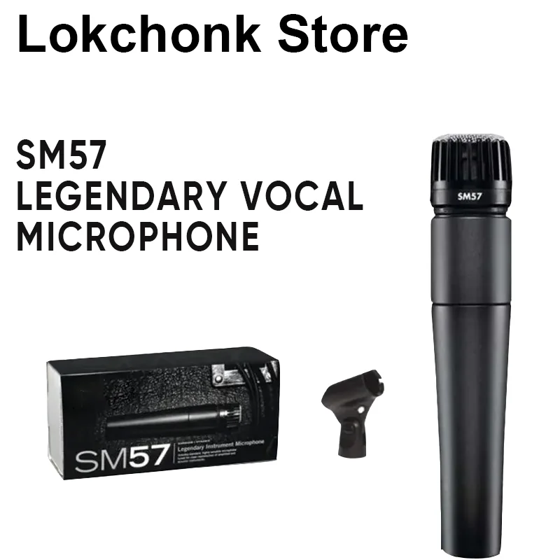 Metal SM57 Cardioid Dynamic Microphone For Stage Singing Professional Wired Microphone for Shure Karaoke BBOX Recording Vocal