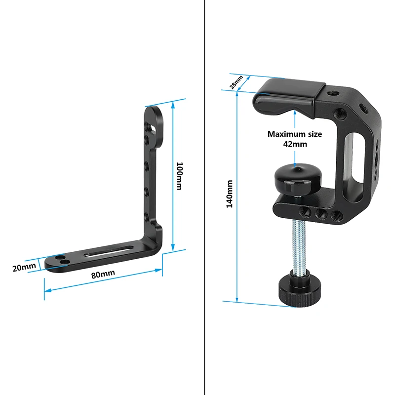 CAMVATE L-نوع منصب الكاميرا قوس مع C-المشبك مكتب جبل للتصوير وحدة إضاءة ليد للفيديو ضوء رصد دعم الهاتف الذكي