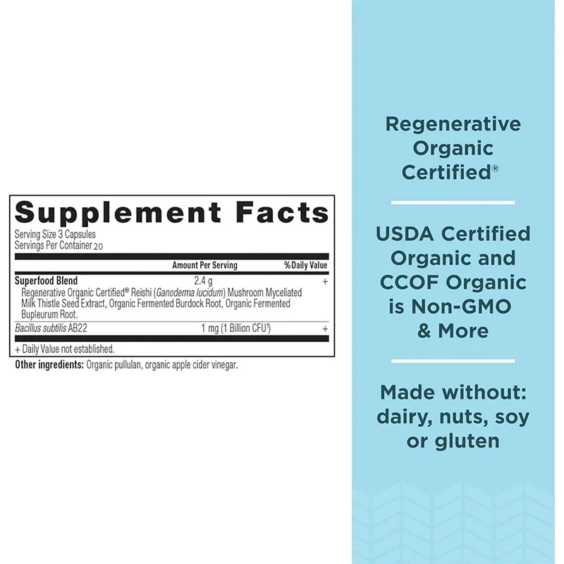 Liver Cleansing Supplement, Containing Milk Thistle, Burdock Root, and Lingzhi,providing Optimal Support,gluten Free,60 Capsules
