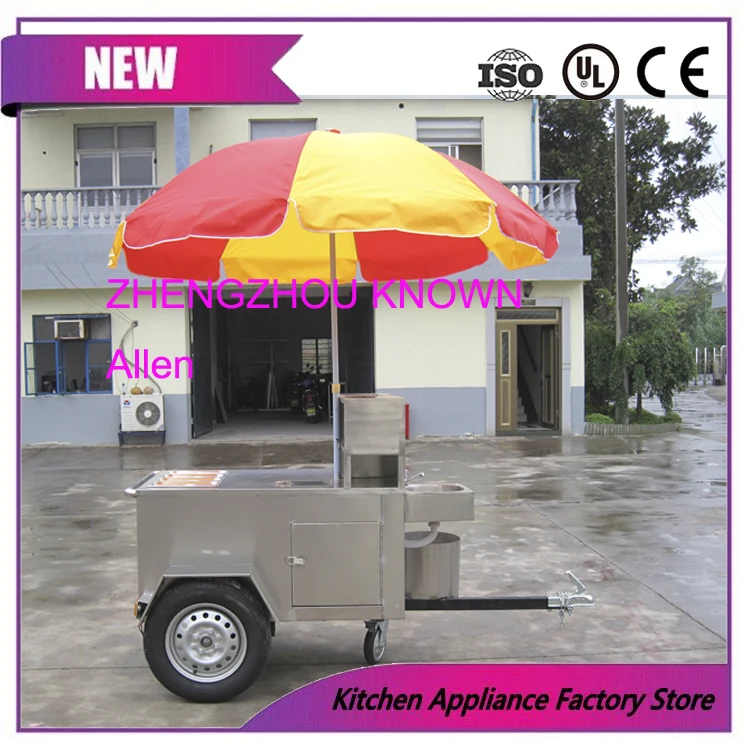 Food trailer 120*86*92cm truck hot dog cart Hamburger ice cream fast trailer