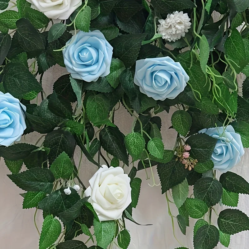 Fausses Fleurs Artificielles, 25 Pièces, Poubelle avec Tige pour Bricolage, Bouquets de Mariage, Centres de Table, Décoration de ixpour la Maison