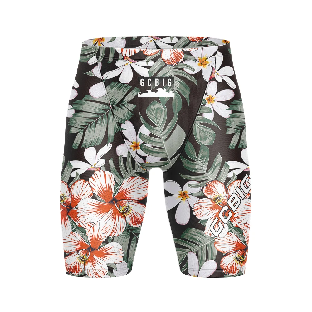Summer New Men's Swimming Trunks Swim Jammer Swimsuit Tights Shorts Training Sports Beach Quick Dry Running Surfing Pants