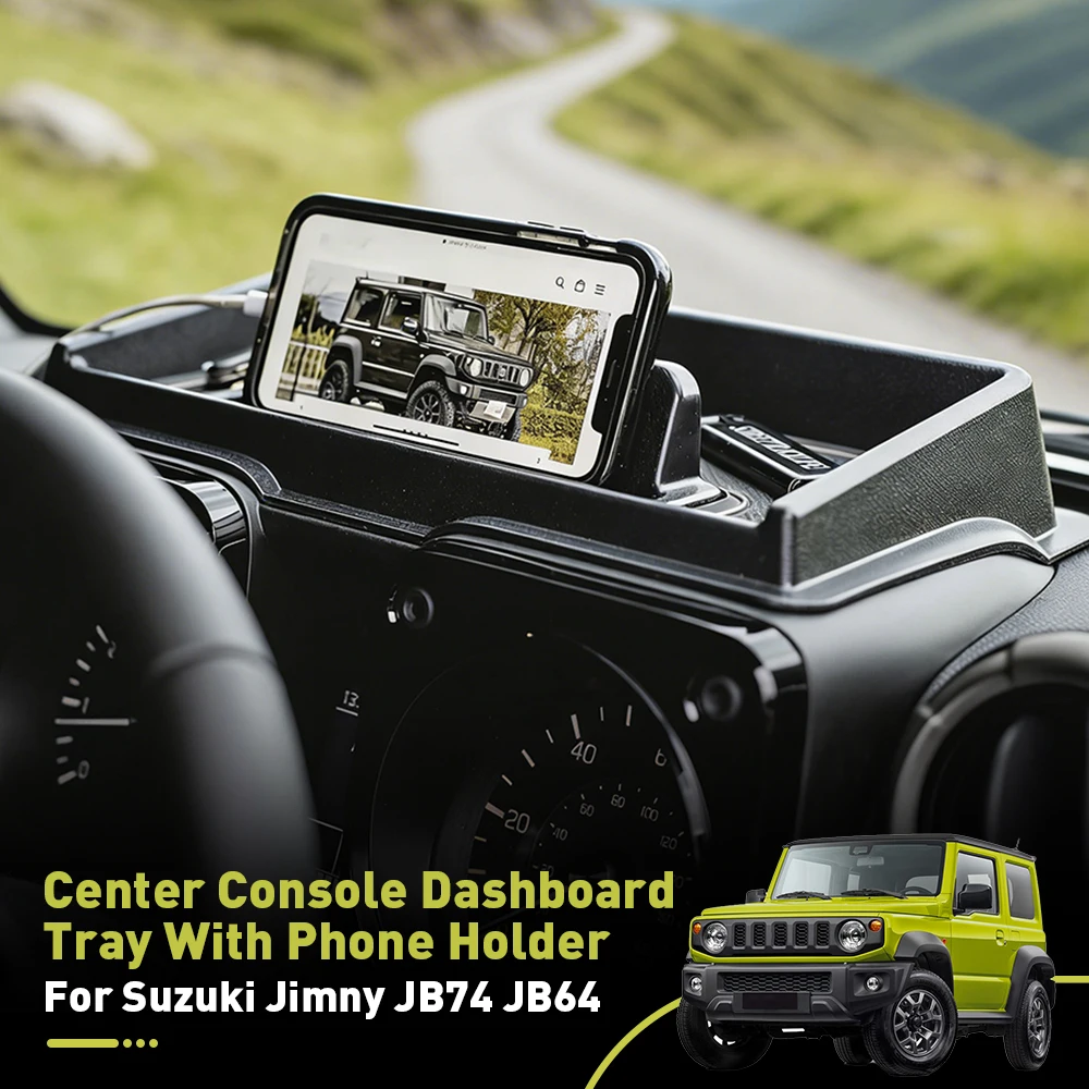 

For Suzuki Jimny JB74 JB64 Dashboard Insert Tray w/ Phone Holder Storage For Jimny JB64 JB74 2019-2025 Center Console Organizer