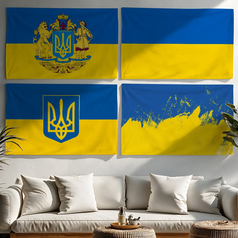 Nation Ukraine flag Tapestries Outdoor Parties Bedrooms Living Rooms Dorm Rooms Wall Decor Banners Gifts