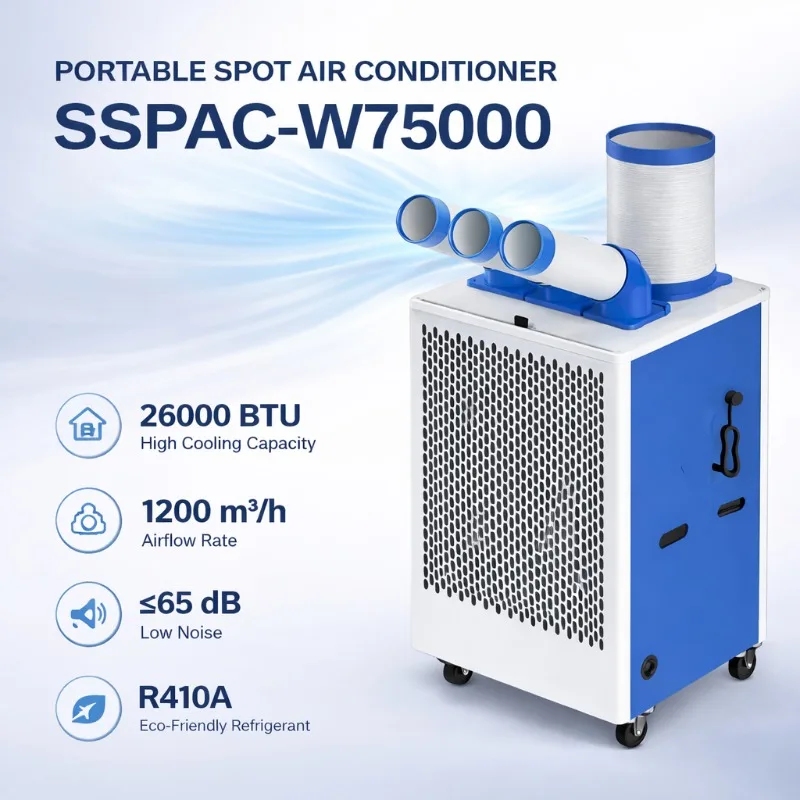 27000BTU Portable Electric Industrial Air Conditioner New Mobile Unit Outdoor Household Hotel RV Cooling Only Application Room