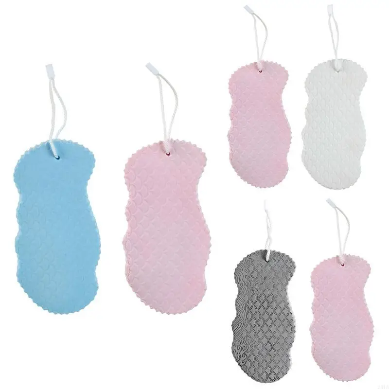 

28TA 2pcs Bath Sponge Body Scrubber Shower Cleaning for Baby Adults Exfoliating Scrub Skin Cleaner Dead Skin Remover Tool