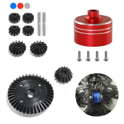 Metalowa obudowa mechanizmu różnicowego CNC Stalowa przekładnia czołowa Zestaw przekładni głównych do Tamiya TT02 TT02B XV02 1/10 RC Car Upgrade Parts Akcesoria