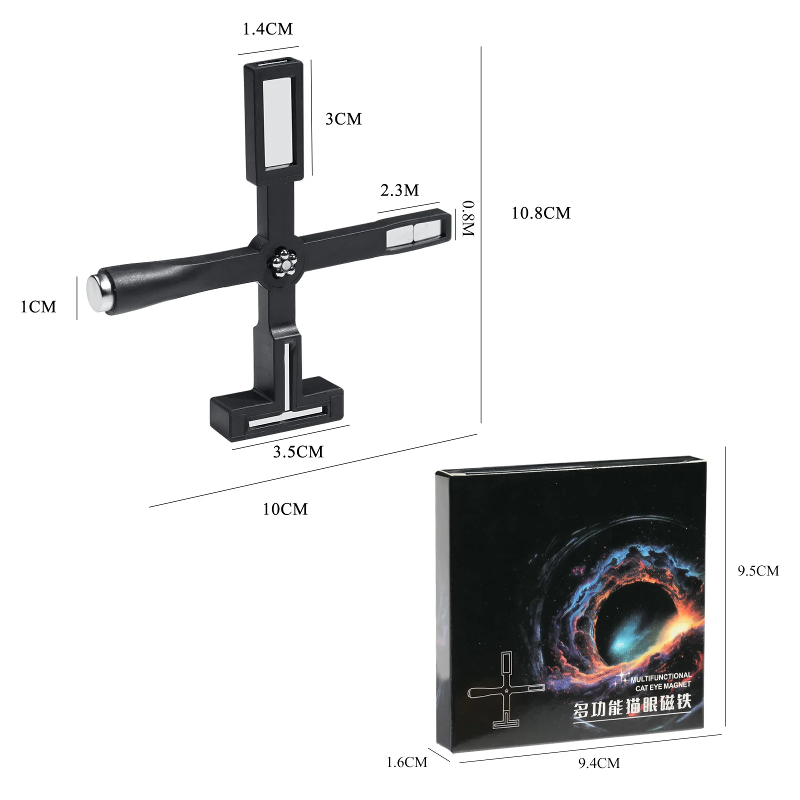 Alat spesial desain seni manikur 5 in 1, tongkat magnetik kuku kualitas tinggi Gel LED Magnet mata kucing kuat multifungsi