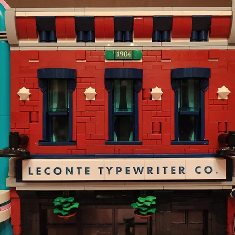 Moc Building Blocks Street View Model Office Building Technical Bricks DIY Assembly Construction Toys For Childr Holiday Gifts