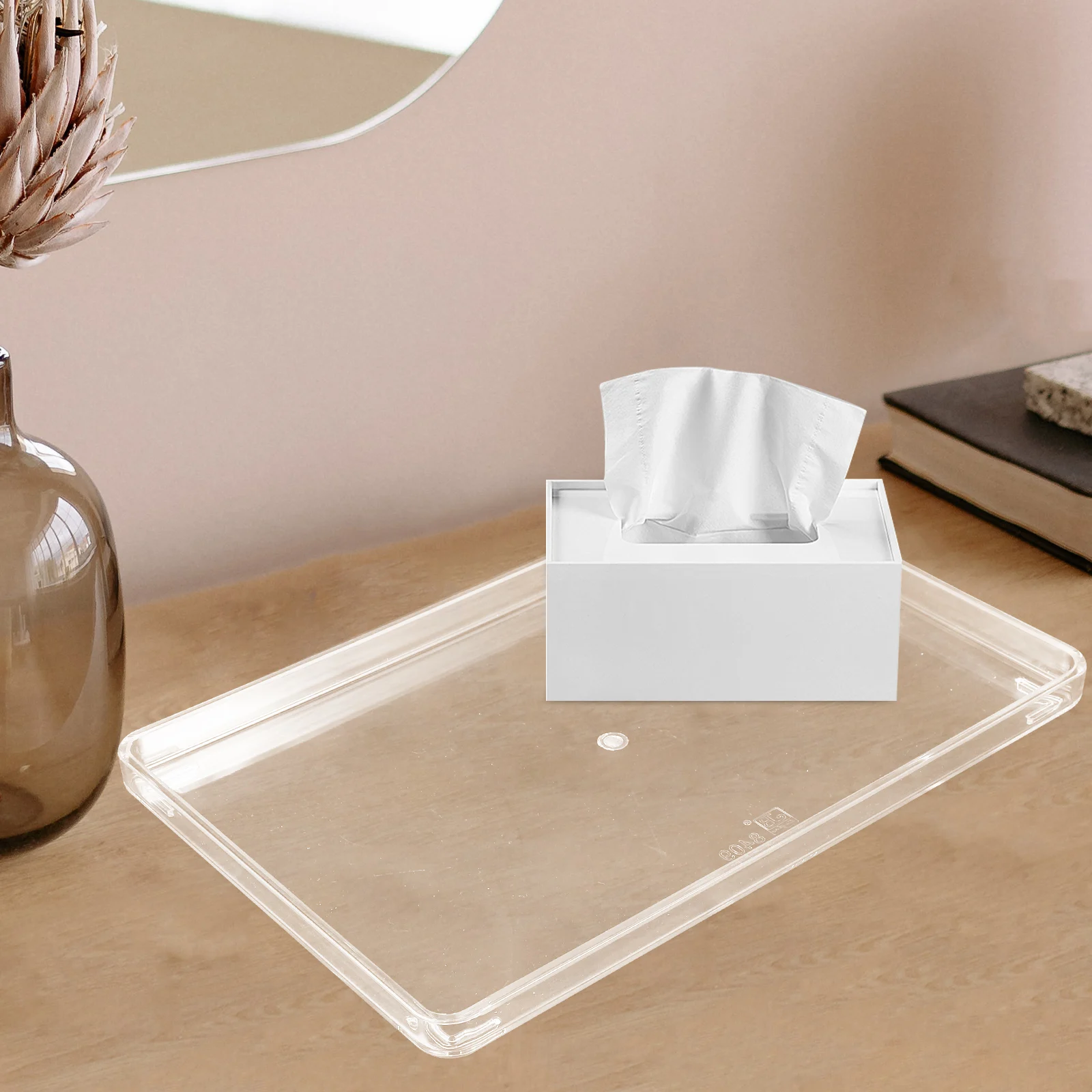 

H Bathroom Bathroom Towel Jewelry Display Tray Plate Vanity Container Small Tea Acrylic Vanity Tray Room Display