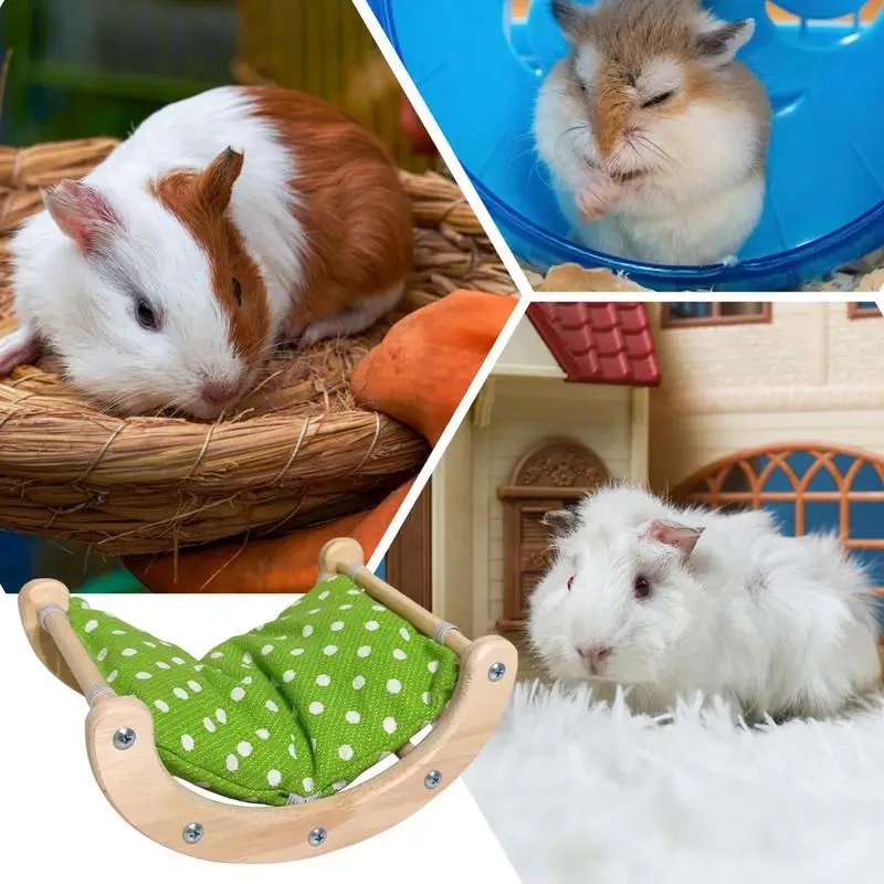 wooden Hamster rocking bed Play and sleep two in one Hamster Explore climb and play interactive Chairs Sturdy and durable