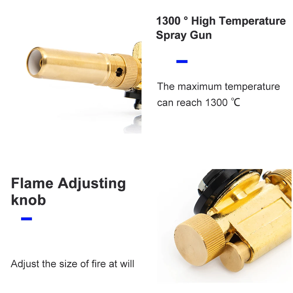 Widesea Camping Airbrush BBQ Cooking  Welding Gas Torch Flame Outdoor Ignition Flamethrower Heat Butane Burner Spray Gun Nozzle