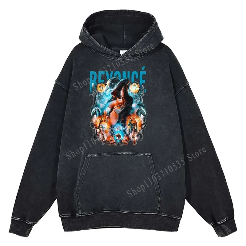 Men Hoodies Beyonce Renaissance World Tour Sweatshirt Harajuku Hip Hop Singer Graphic Hoodies Winter Oversize Pullover Tops