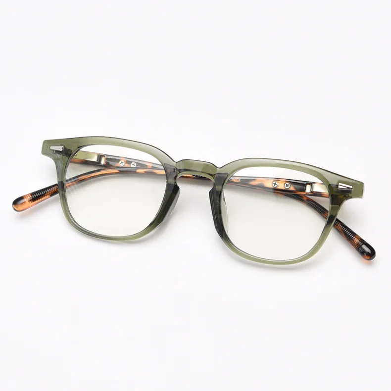 KOCOLIOR Neue hochwertige Anti-Blaulicht-Mechrome Brille für Herren und Damen, literarische Retro-Brille mit kleinem quadratischem Rahmen – Detail 5