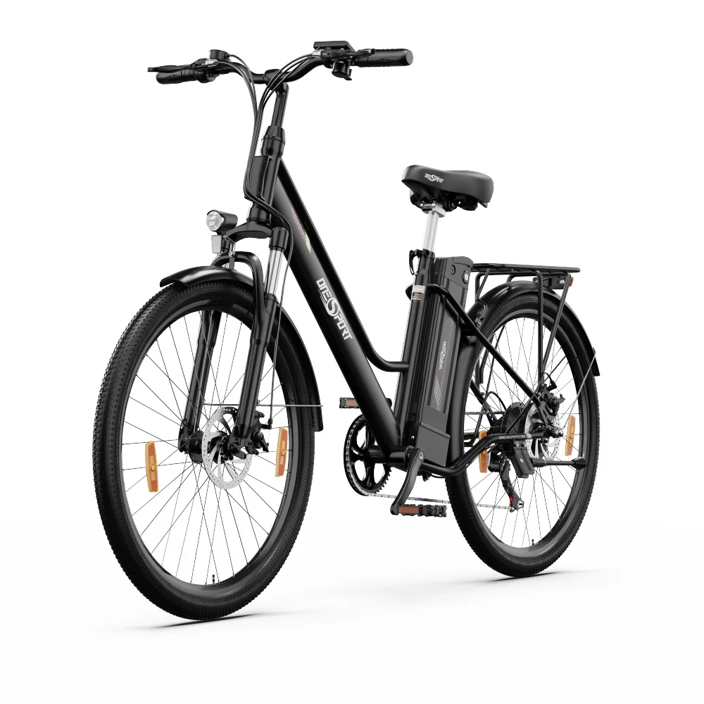 OneSport OT18-3 26'' City Electric Bike, 250W Motor, 14.4AH Battery, 7 Speeds, with Bluetooth APP, without Accelerator