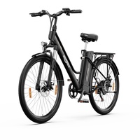 OneSport OT18-3 26'' City Electric Bike, 250W Motor, 14.4AH Battery, 7 Speeds, with Bluetooth APP, without Accelerator