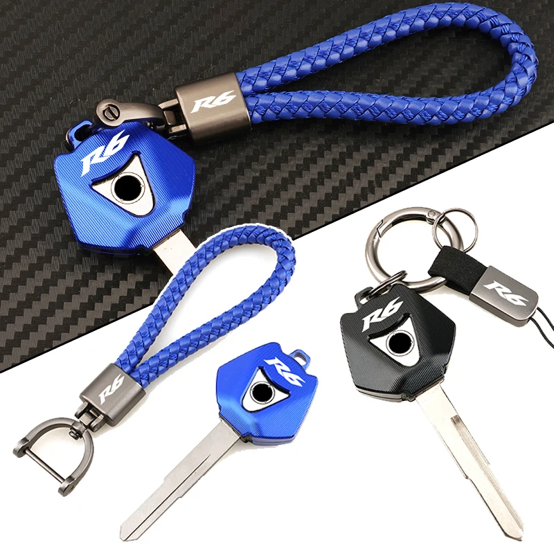 2027 New High Quality Motorcycle Accessories CNC Key Cover Shell Case keychain Fit For YAMAHA YZFR6 YZF-R6 YZF R6 With Logo R6