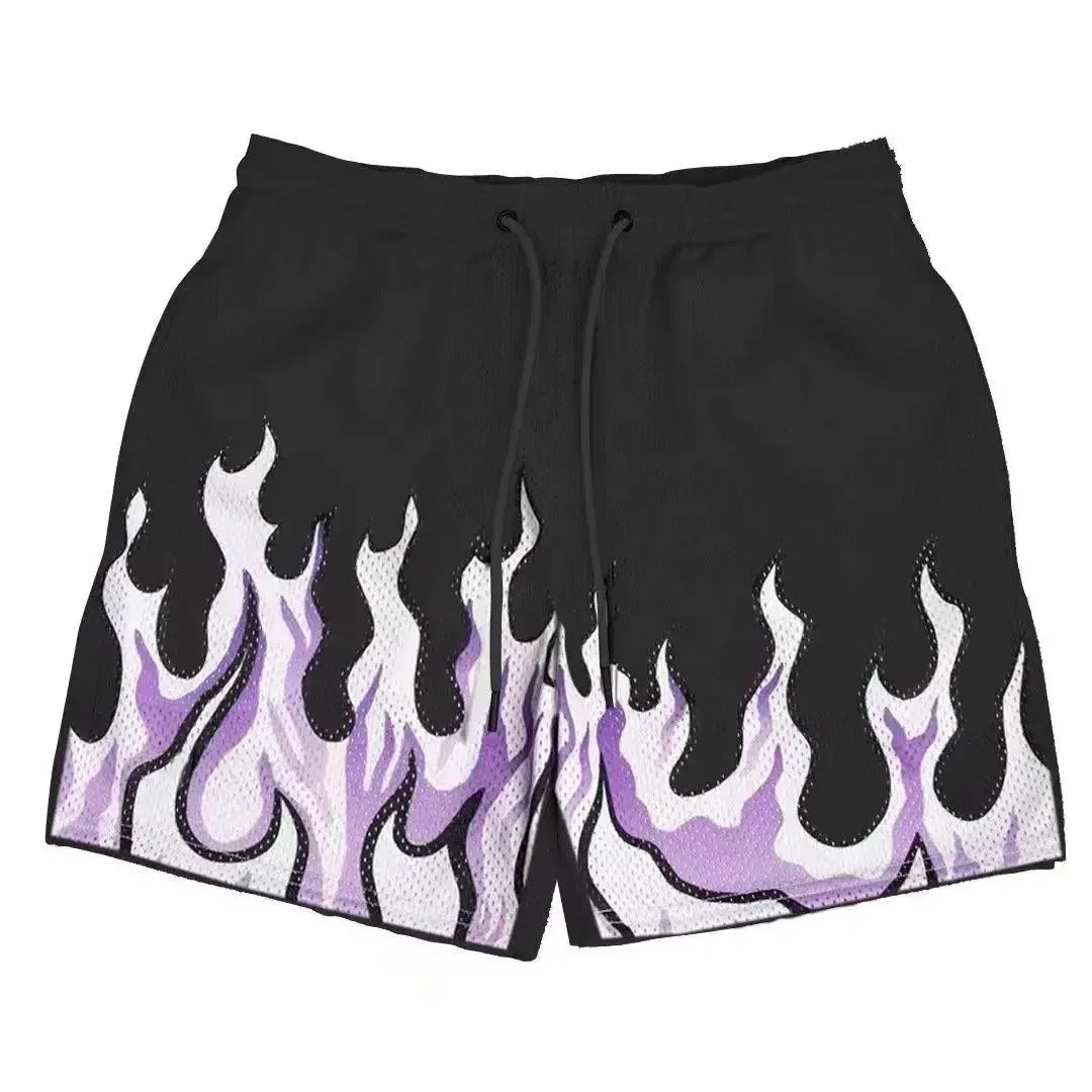 Men's Summer New Quick Dry Gym Shorts for Fitness Joggers Casual Breathable Fashion Short Pants Mesh Basketball Shorts Male