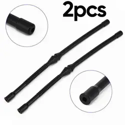 2pcs Black Chainsaw Fuel Hose Pipe Chainsaw Fuel Line Hose Parts Garden Saw Tools Woodworking Tube Accessories Tool Chain W7n9