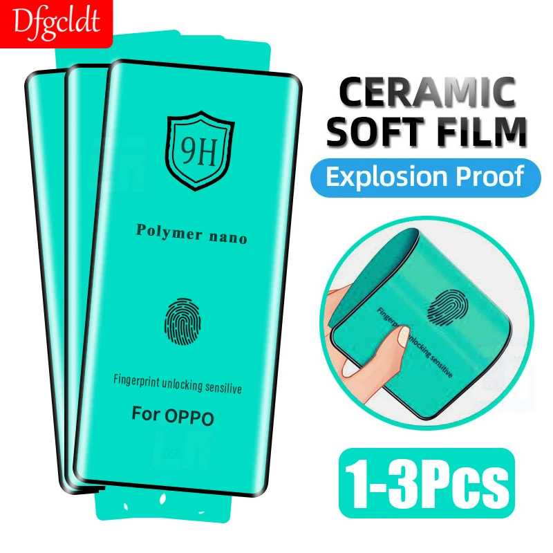 

1-3PCS Explosion-proof Soft Ceramic Film For Oppo Find X7 Ultra Curved Screen Protectors Oppo Reno 12 11 A3 A2 A1 Pro Not Glass