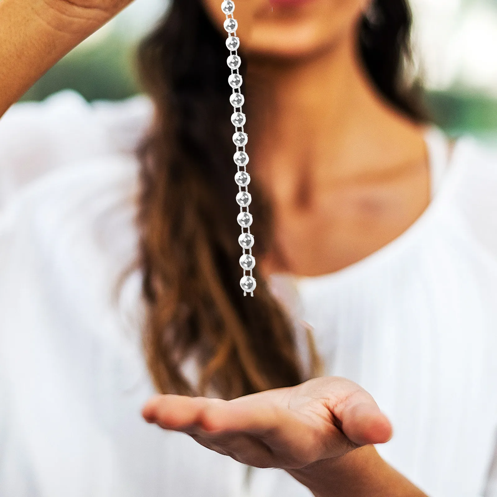 

Гирлянда из полукруглых бусин, 10 м, рулон, нить из искусственного жемчуга для рукоделия, хлопковая нить, аксессуар для изготовления украшений своими руками