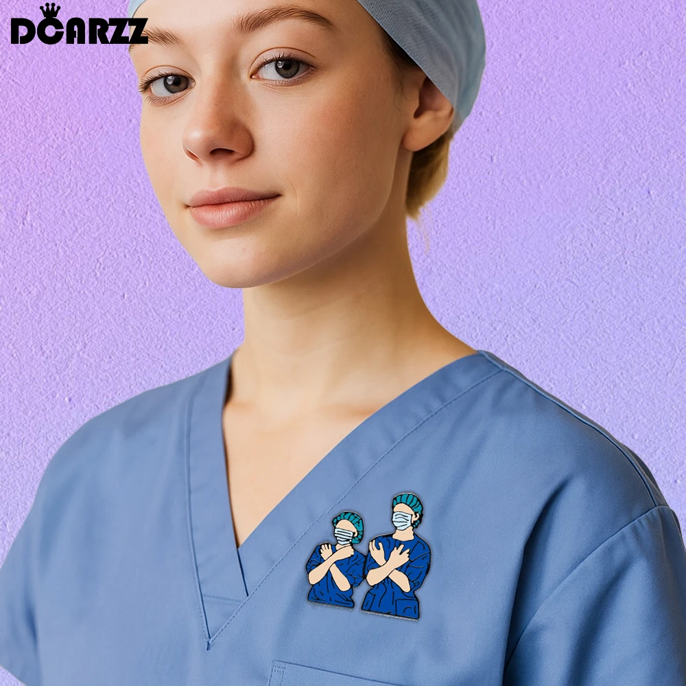 DCARZZ эмалированная булавка для хирурга и медсестры, брошь для медицинской хирургии, значок на рюкзак с лацканами, медицинские украшения для врача