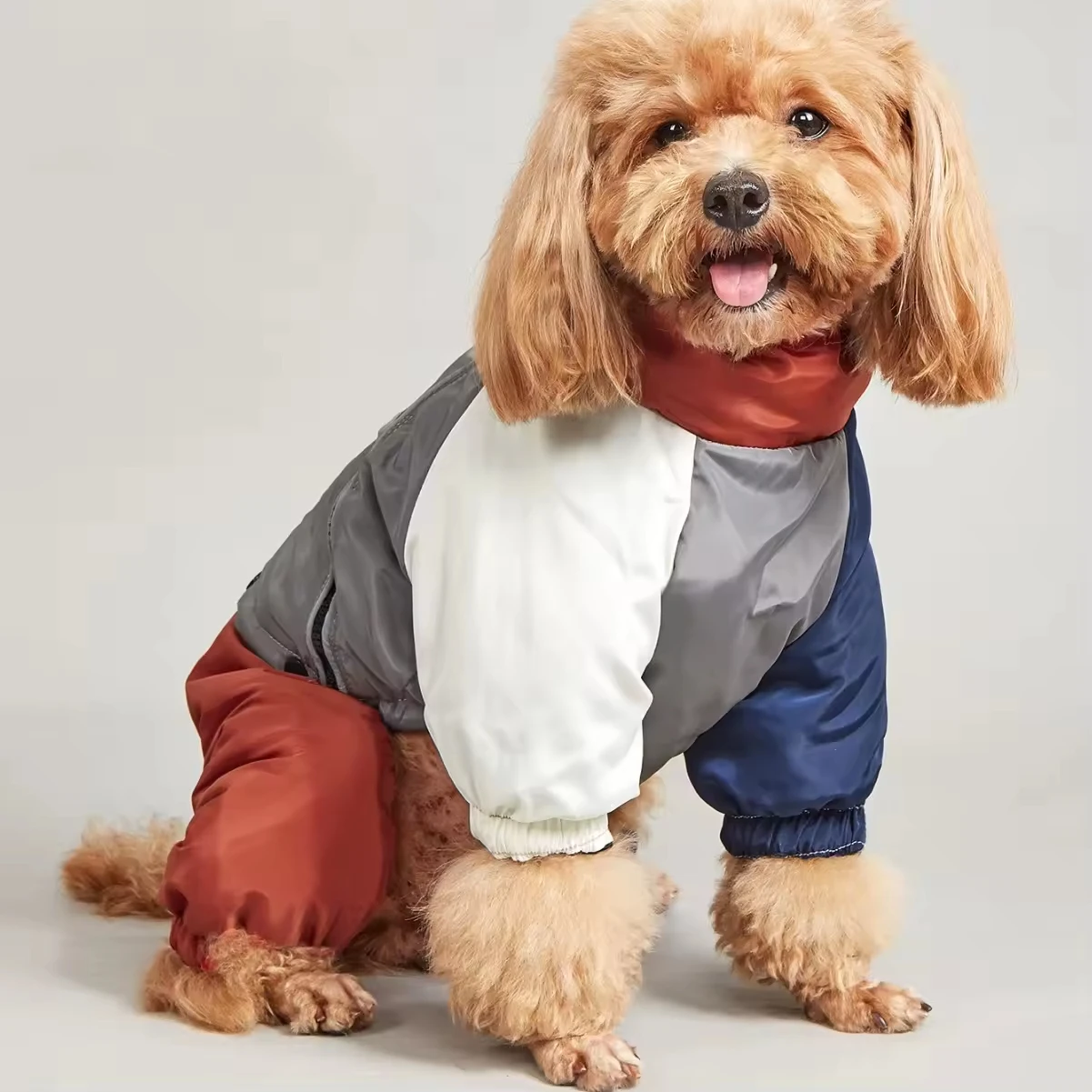 Wholesale Turtleneck Puppy Snow Jacket Snowsuit Windproof Fullbody Dog Warm Fleece Coat Waterproof Four Legged Dog Jacket Coats