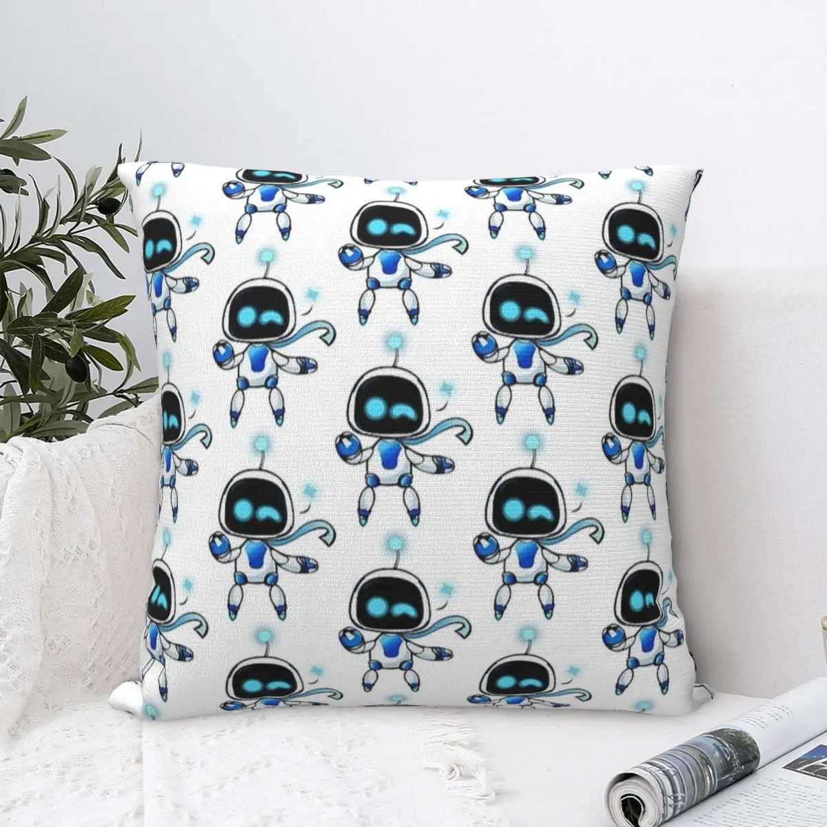 Astrobot Wink Square Pillowcases Car Cartoon Game Cushion Case Funny Pillowcase 45*45