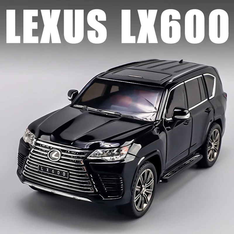 1:24 LEXUS LX600 Large Off Road SUV Alloy Diecast Car Model Sound