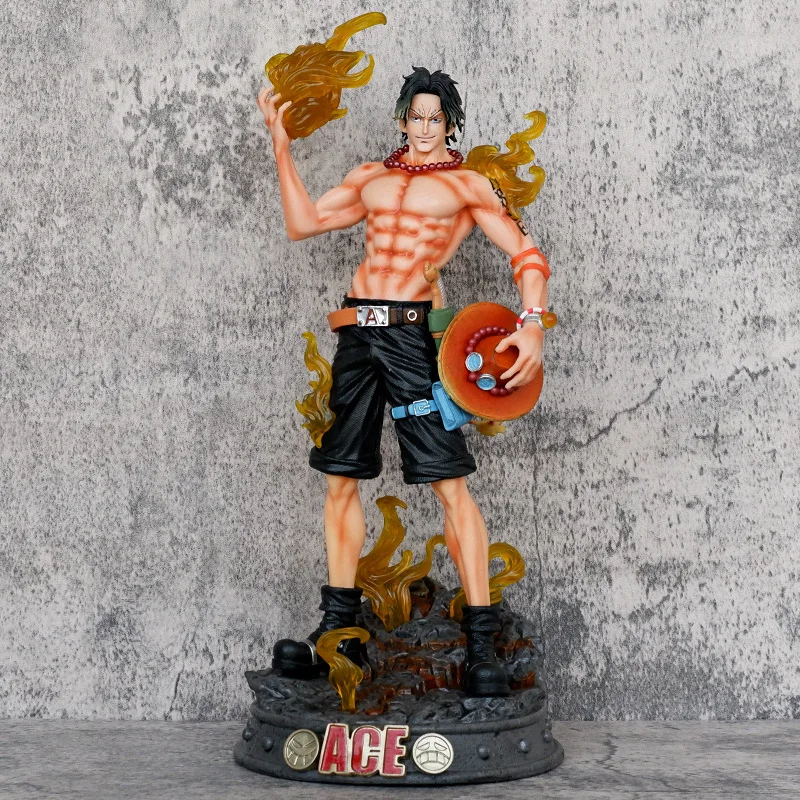 35cm One Piece Gk Fantasy Third Anniversary Ace Super Huge Collect Figures Trendy Statue Anime Decoration Christmas Gift Toys